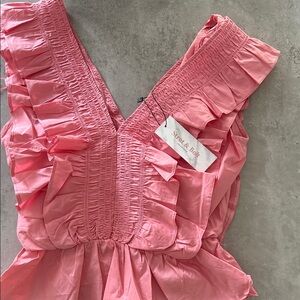 Pink Ruffled Women's Top